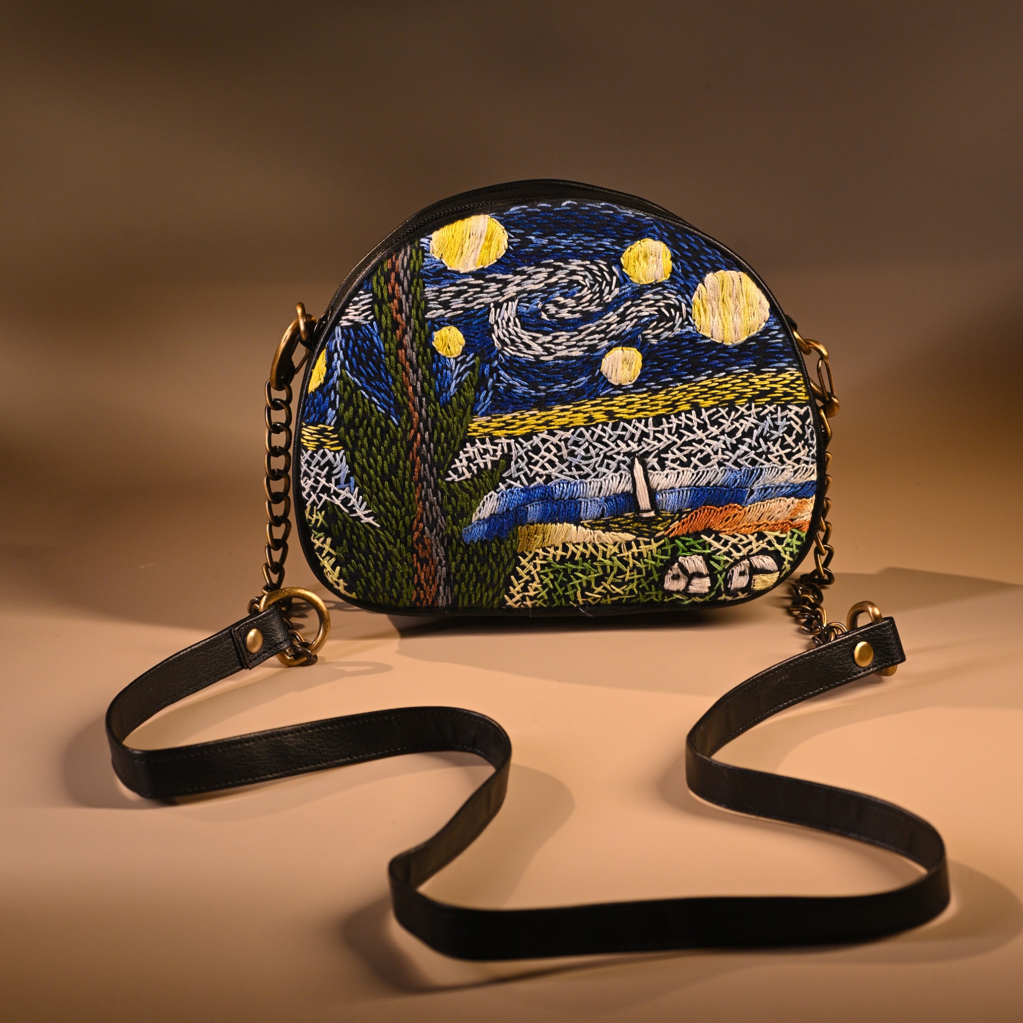 Starry Night Small D Sling Bag